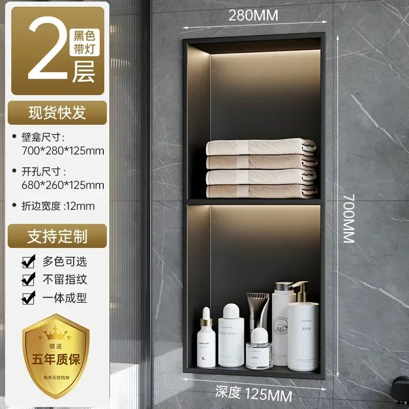Stainless Steel Niche Bathroom Shelf
