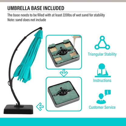 Outdoor Patio Umbrella with Base Included