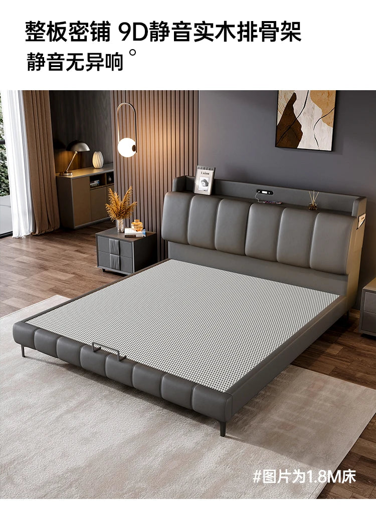 Italian Gray Luxury Bed Frames Comforter
