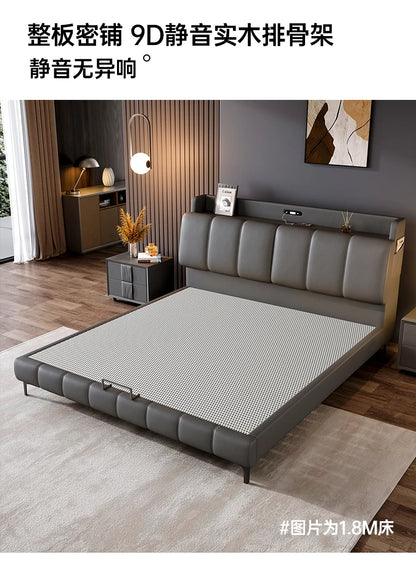 Italian Gray Luxury Bed Frames Comforter