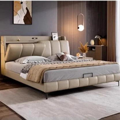 Italian Gray Luxury Bed Frames Comforter