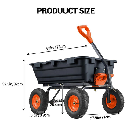 900 Lb Poly Garden Dump Cart