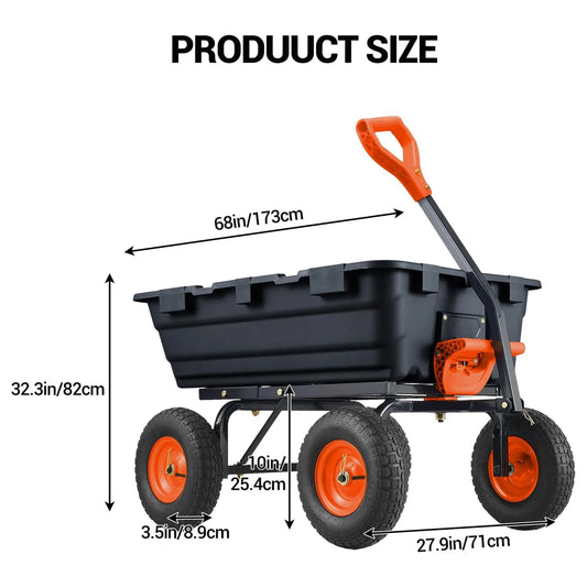 900 Lb Poly Garden Dump Cart