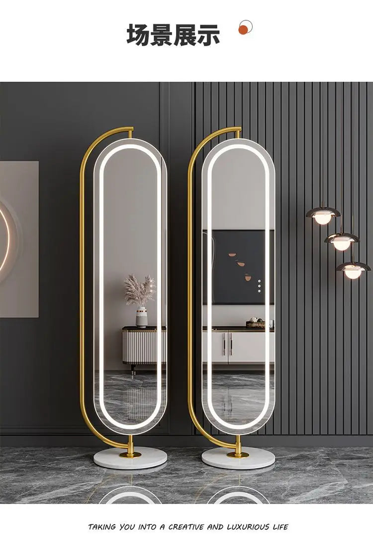 LED mirror full-body rotating full-length