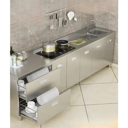Custom Kitchen Stove, Storage Cabinet