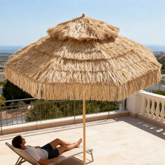 Double Top Tiki Beach Umbrella 9ft