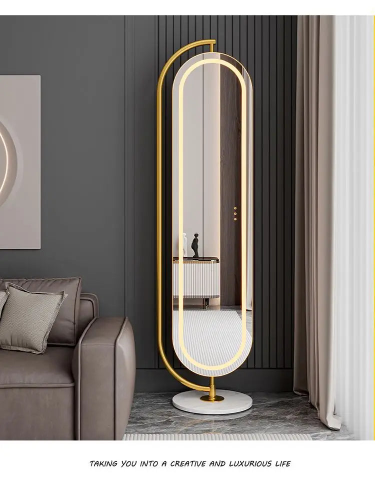 LED mirror full-body rotating full-length