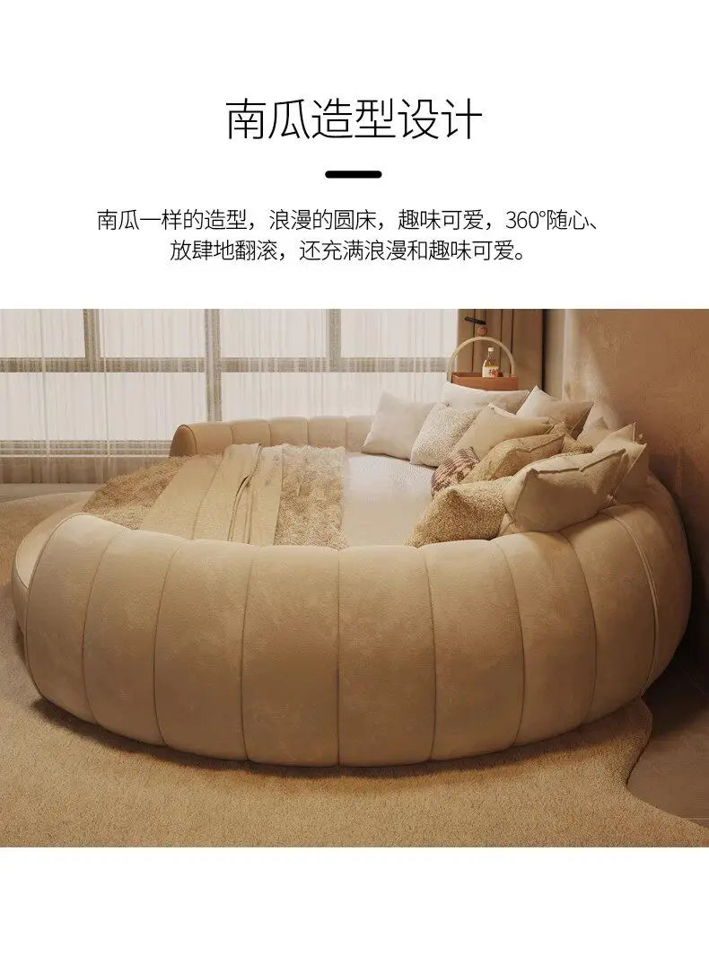 Italian Luxury Adult Double Bed Platform Princess