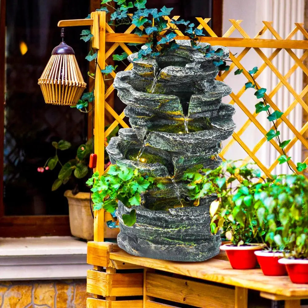 6-Layer Rock Water Fountain