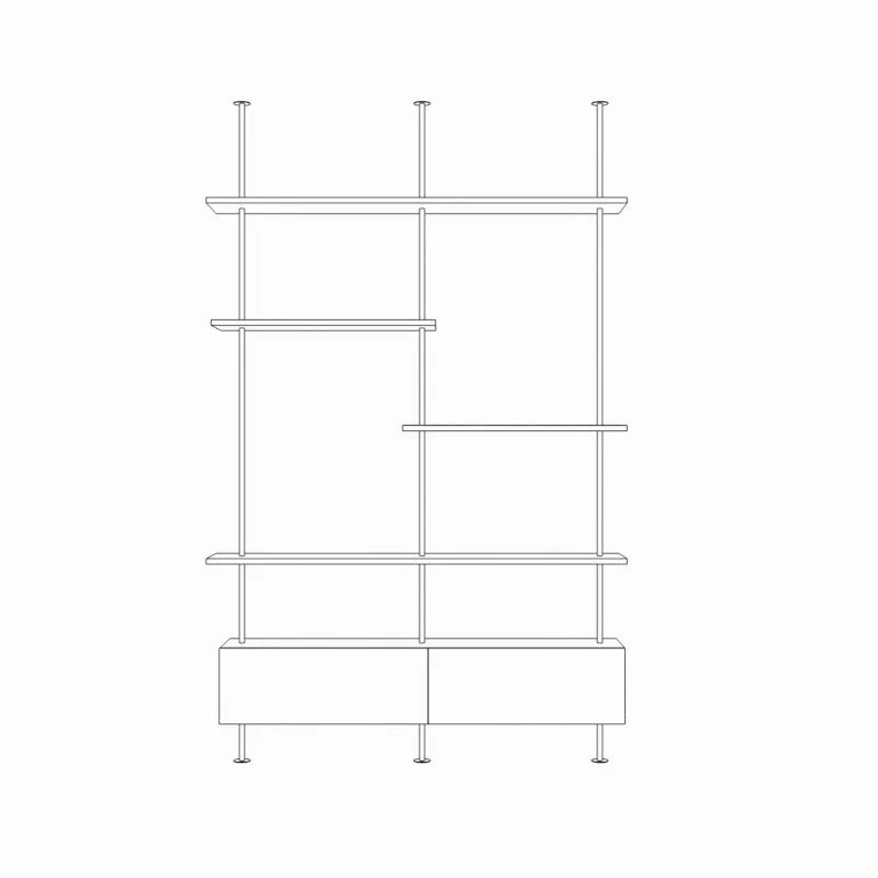 Italian Minimalist Bookshelf Modern