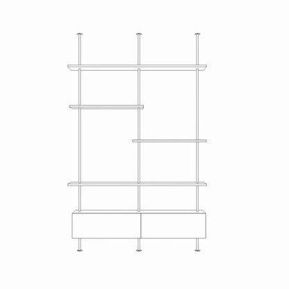 Italian Minimalist Bookshelf Modern