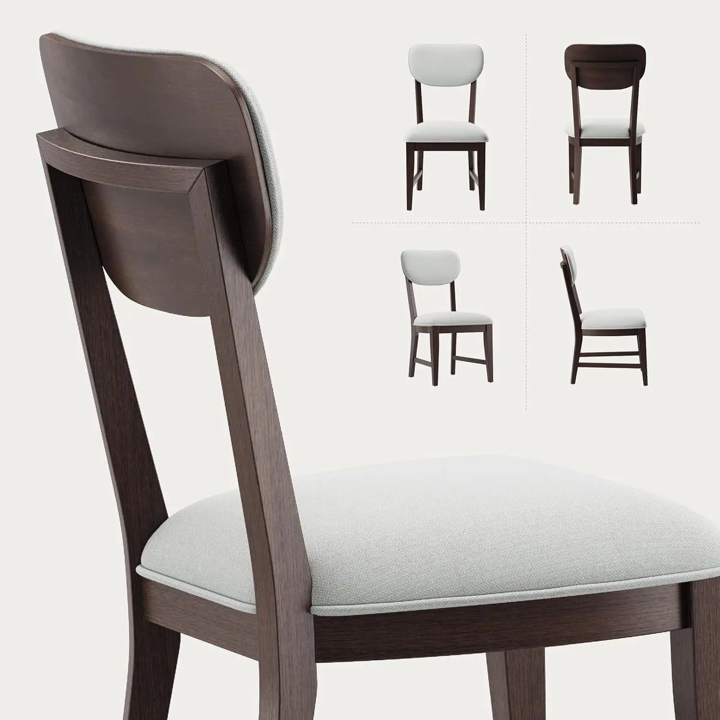 Solid Wood Dining Chairs Set of 6