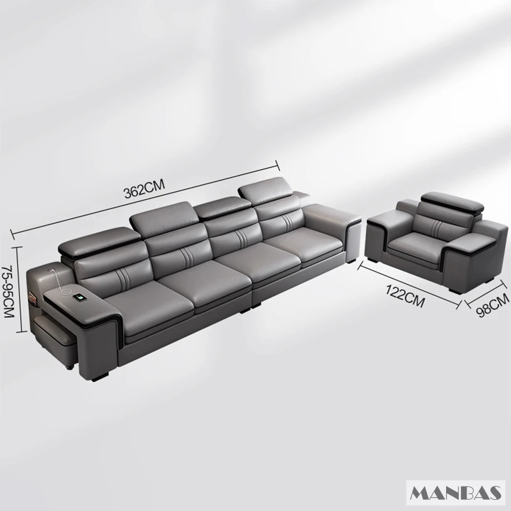 Leather Sectional Sofa Set