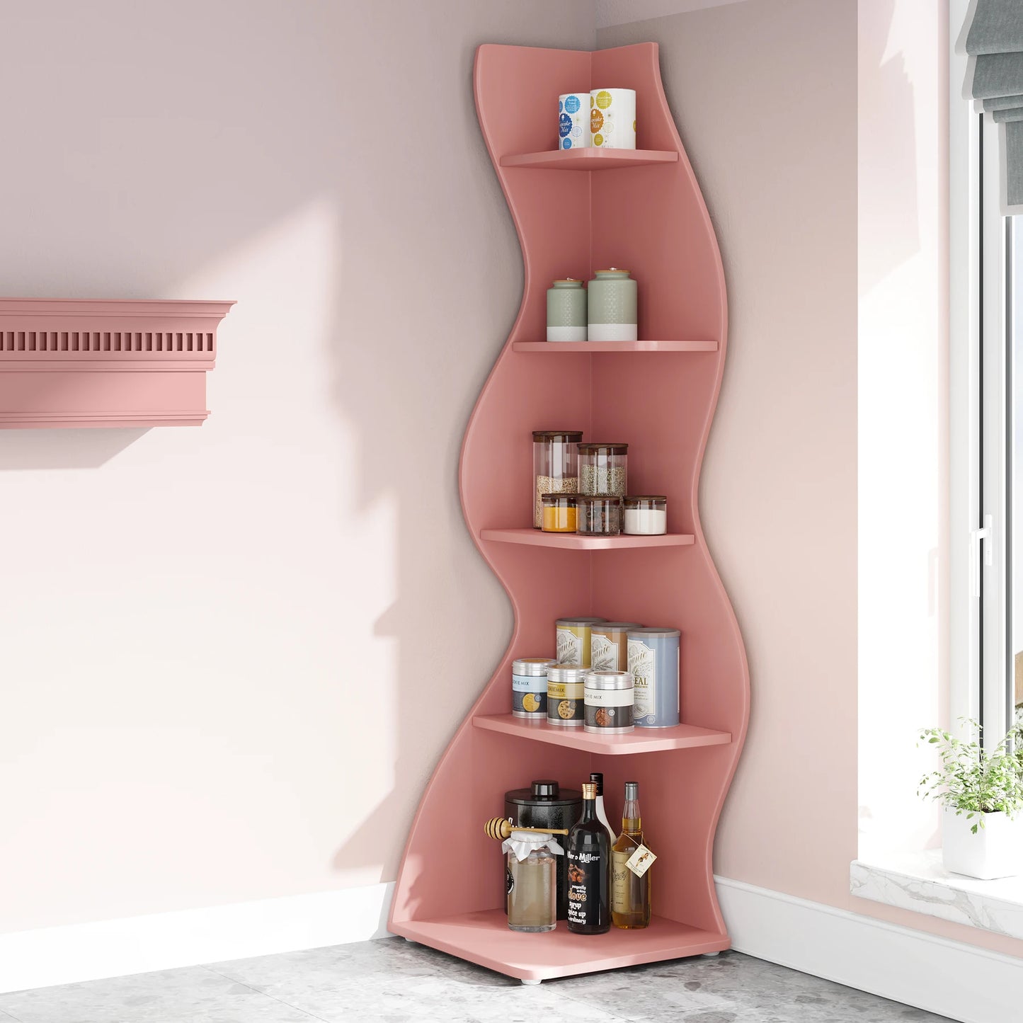 Tribesigns Corner Shelf, Modern 5-Tier