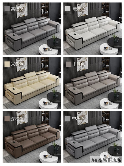 Leather Sectional Sofa Set