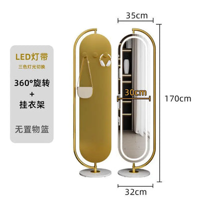 LED mirror full-body rotating full-length