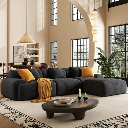113" Modern L-Shaped Modular Sectional Sofa