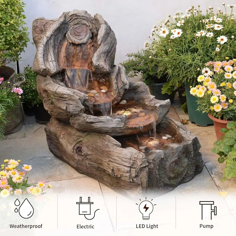 Resin Outdoor Water Fountain, 31.5 Long