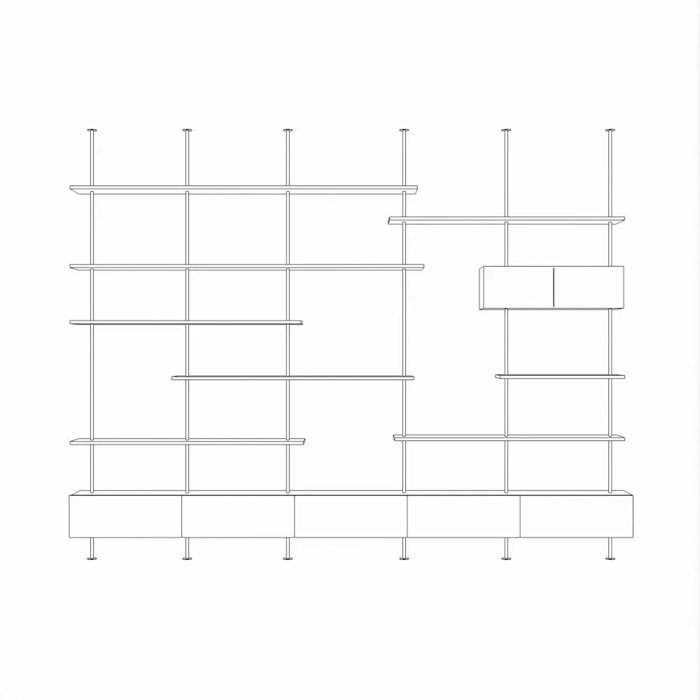 Italian Minimalist Bookshelf Modern