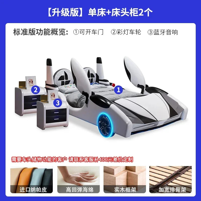 Doors can be opened children car bed