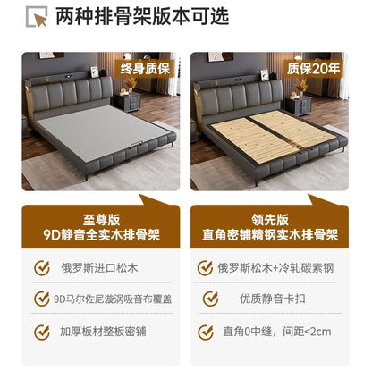 Italian Gray Luxury Bed Frames Comforter