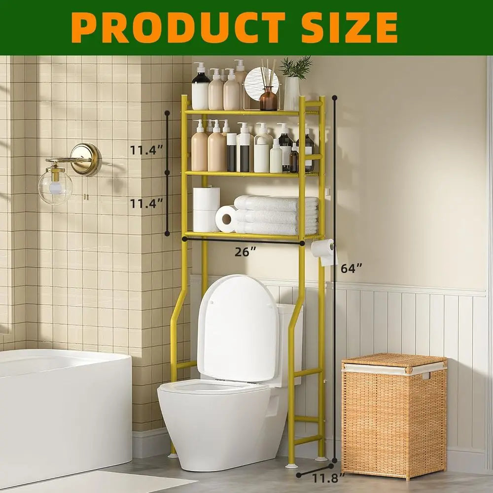 3-Tier Metal Over-the-Toilet Storage
