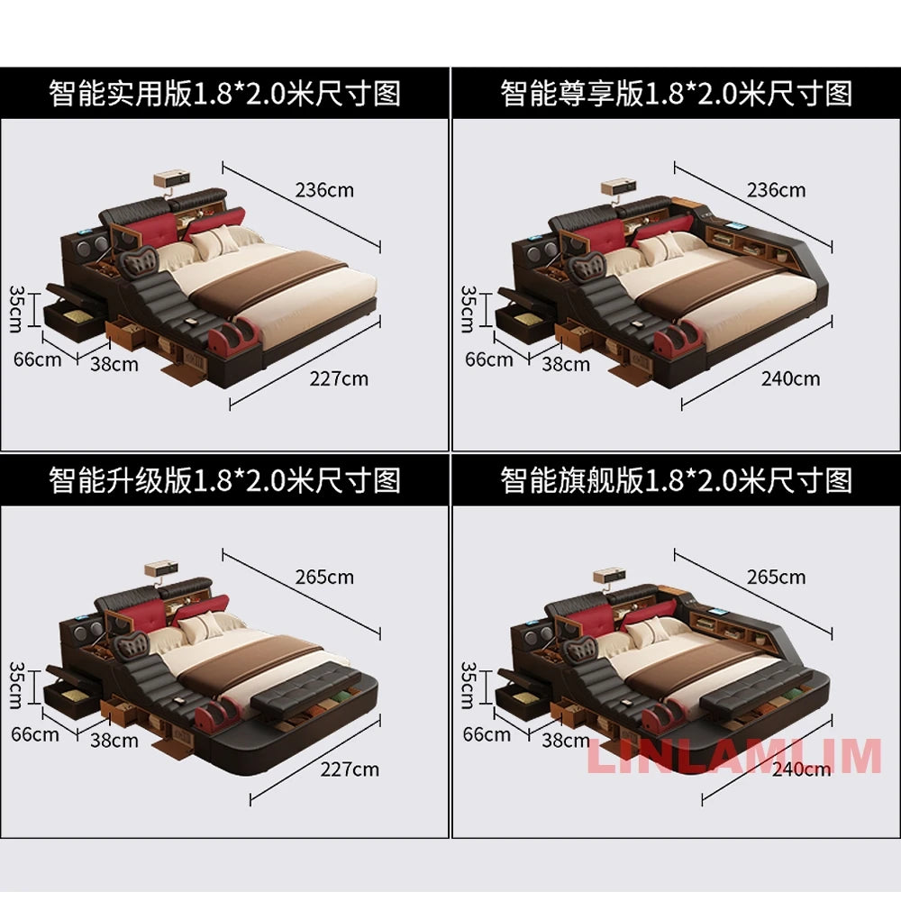 Luxury Tech Smart Multifunctional Bed