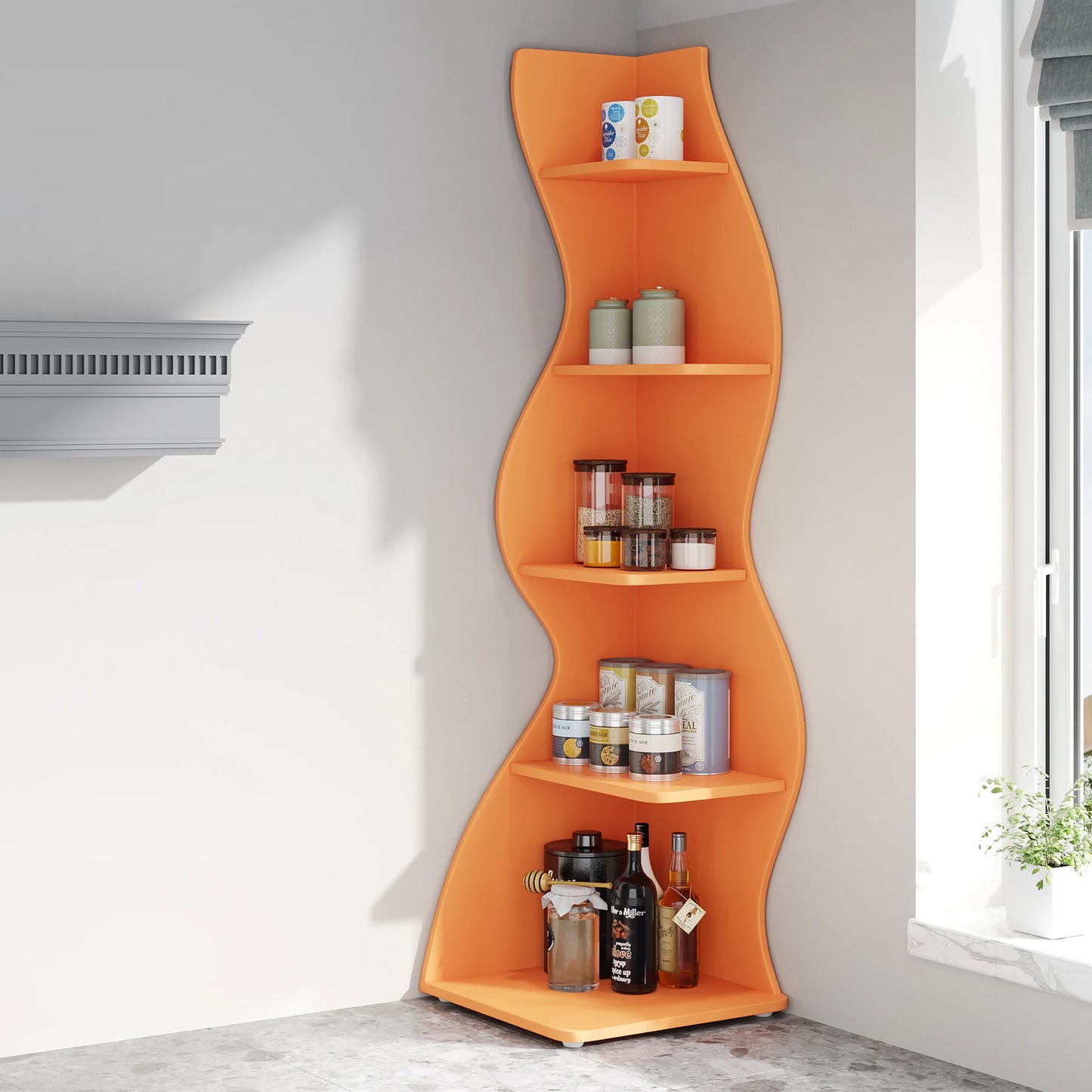 Tribesigns Corner Shelf, Modern 5-Tier