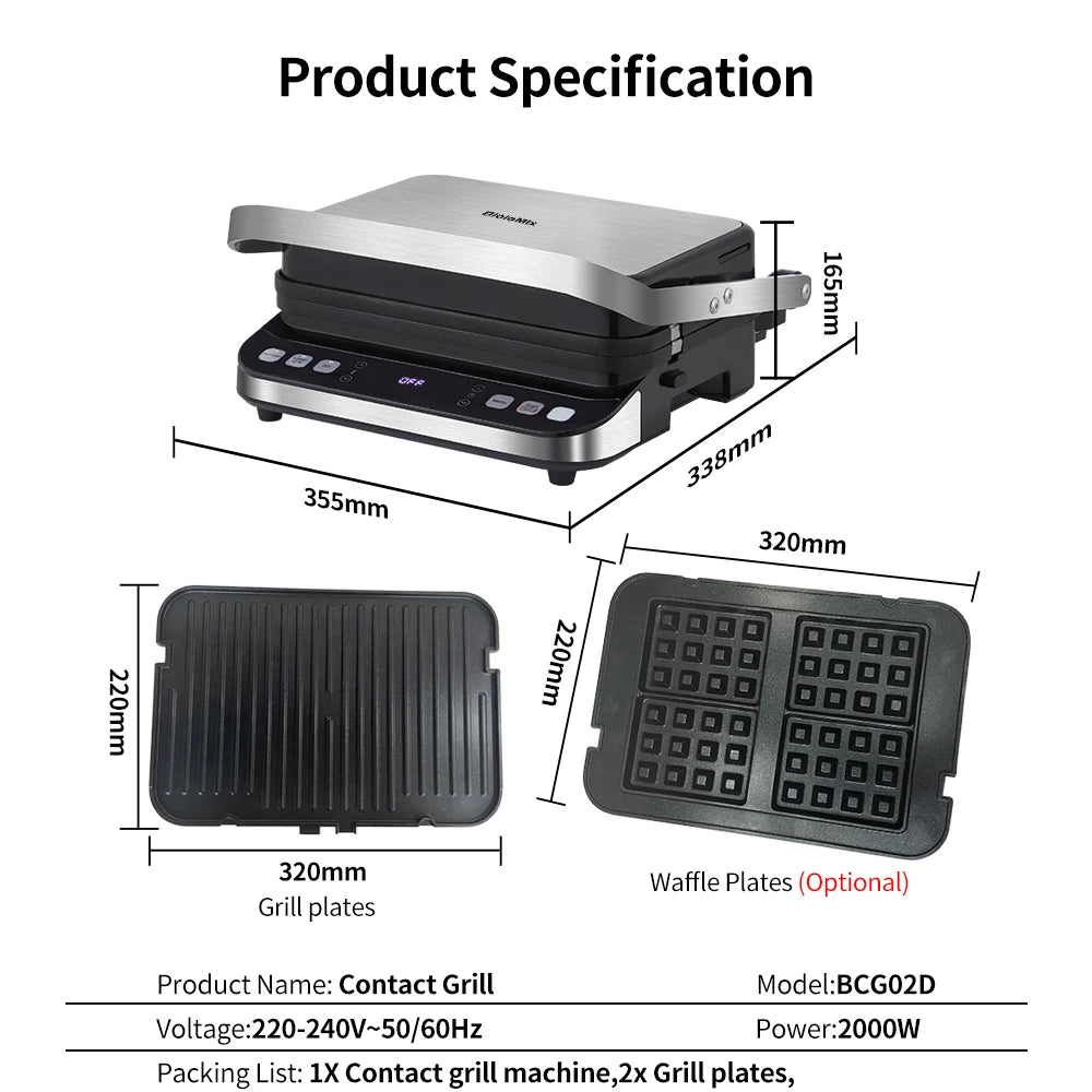 BioloMix 2000W 6-in-1 Electric Grills
