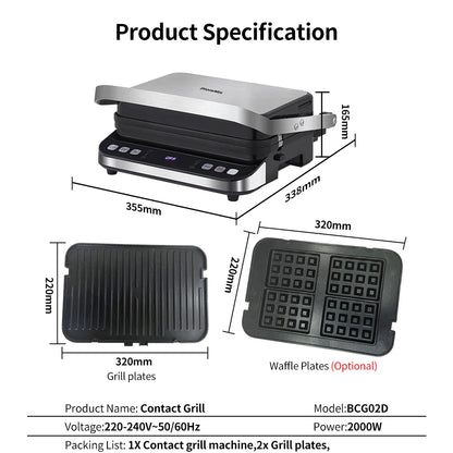 BioloMix 2000W 6-in-1 Electric Grills