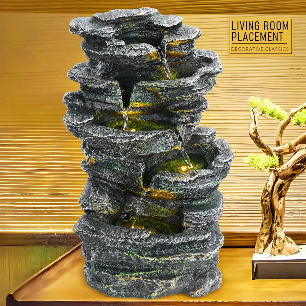 6-Layer Rock Water Fountain