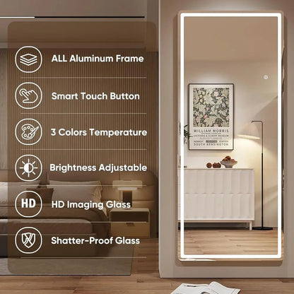 71x28 LED Illuminated Full-Length Mirror
