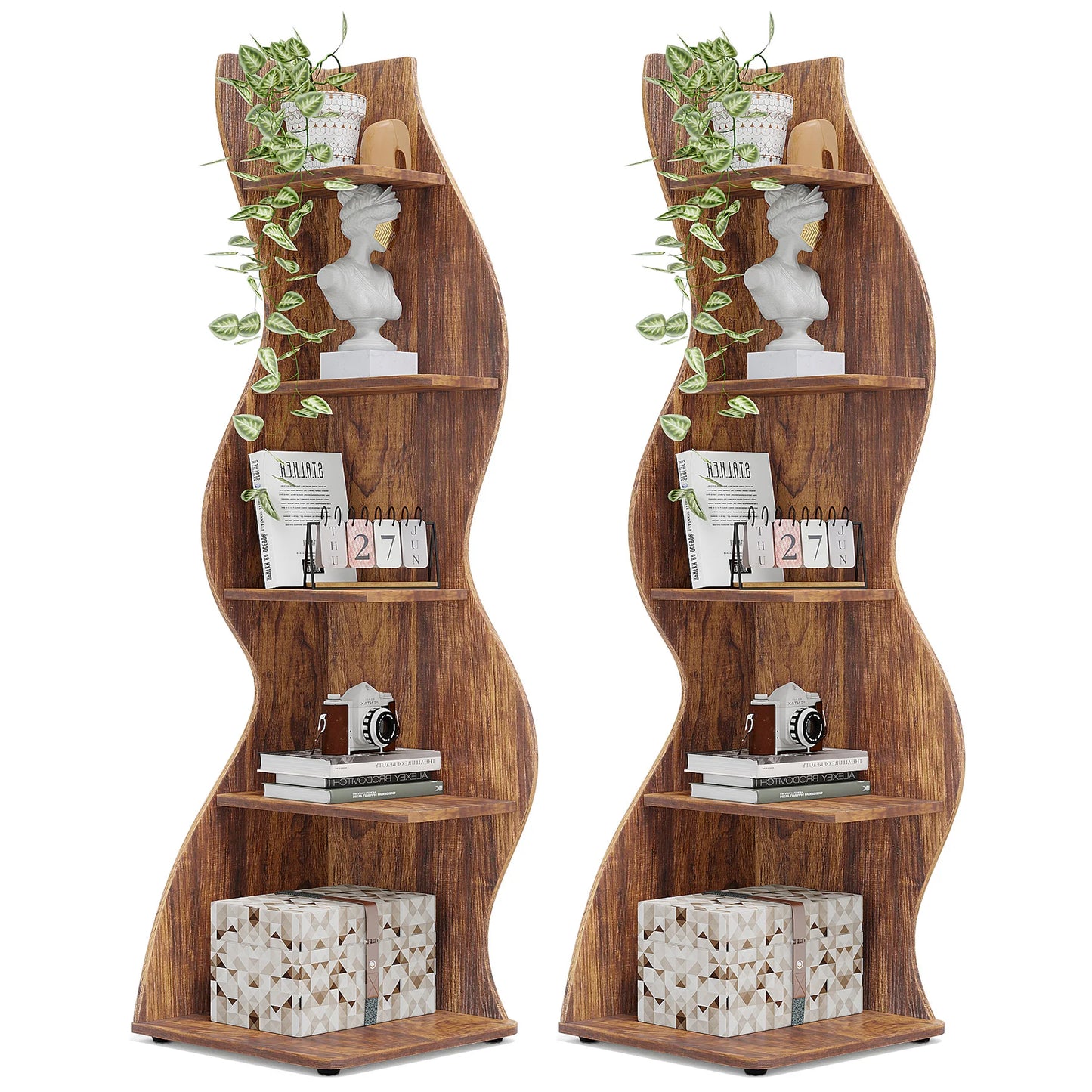 Tribesigns Corner Shelf, Modern 5-Tier