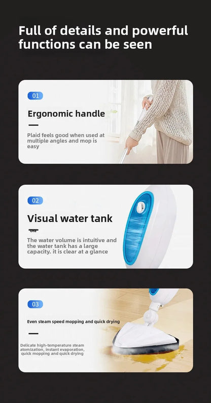 High temperature steam mop multi-function
