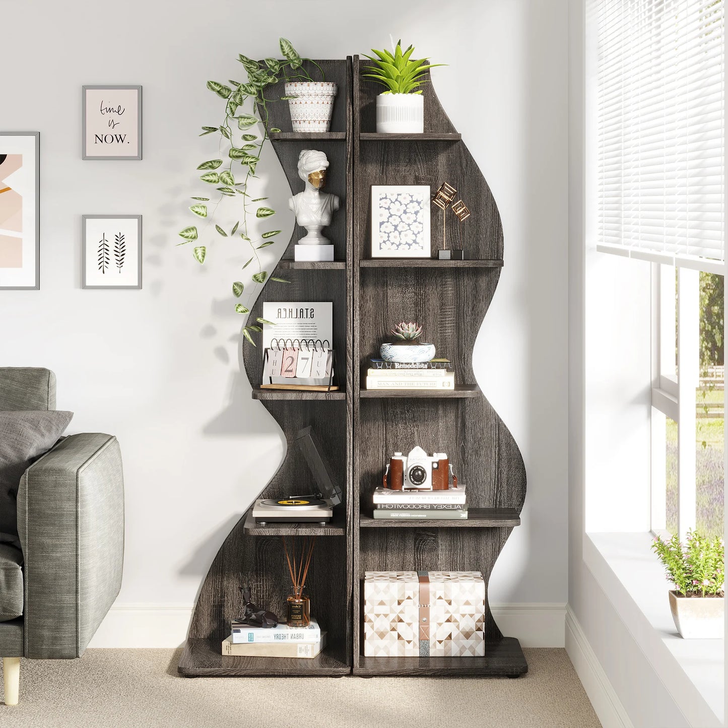 Tribesigns Corner Shelf, Modern 5-Tier