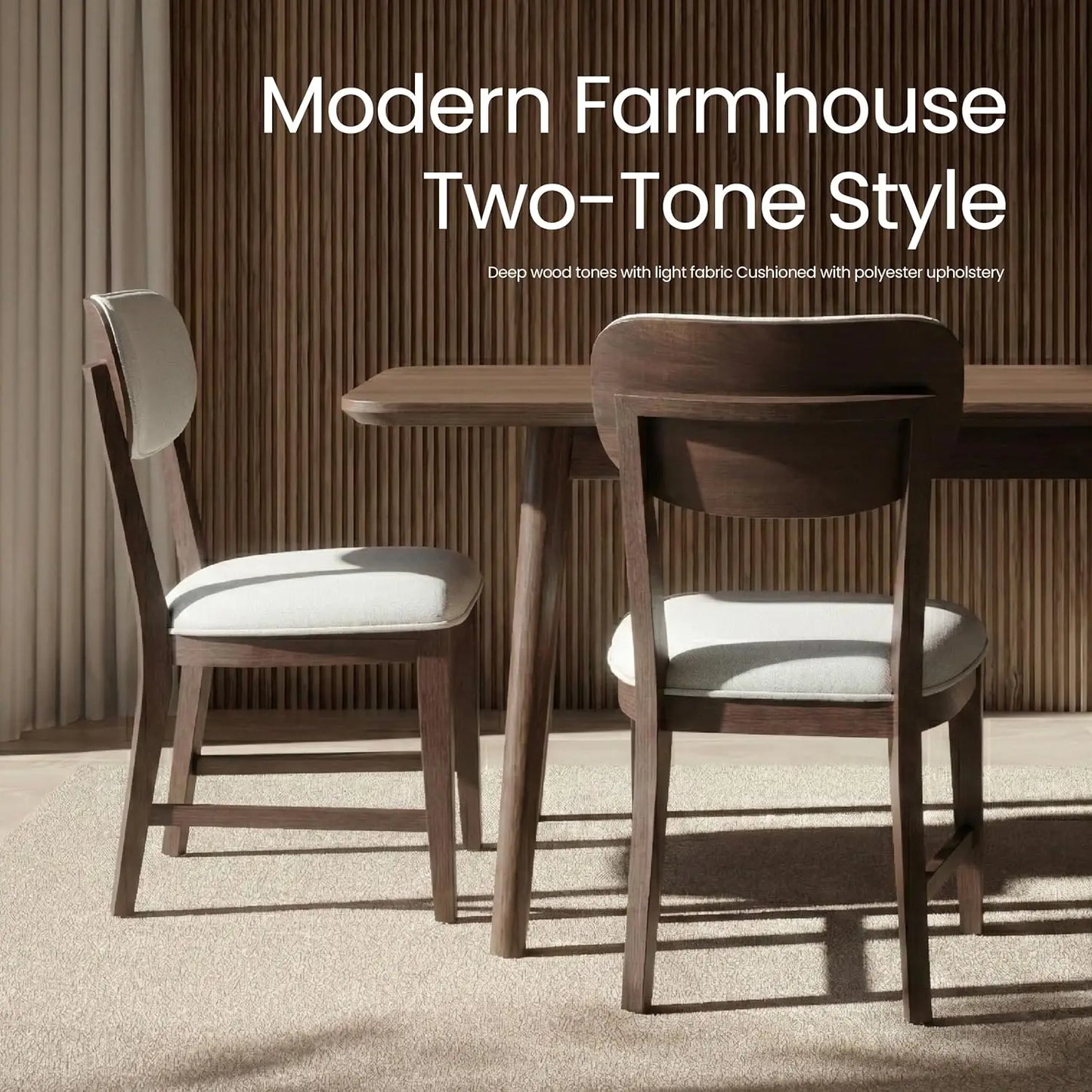 Solid Wood Dining Chairs Set of 6
