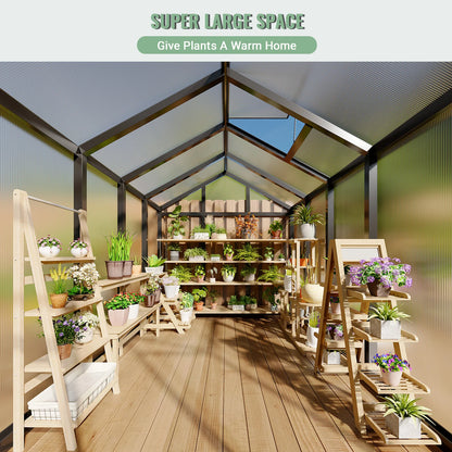 6x8 FT Greenhouse, Aluminum Walk-in