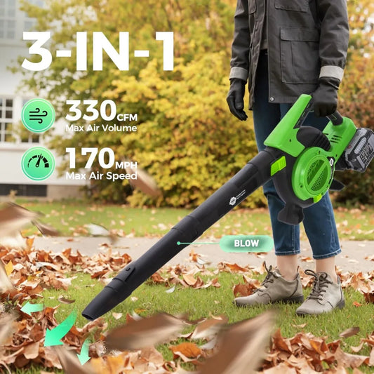 Cordless Leaf Blower Vacuum Mulcher