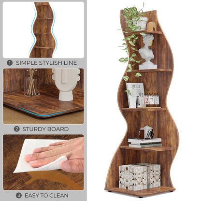 Tribesigns Corner Shelf, Modern 5-Tier