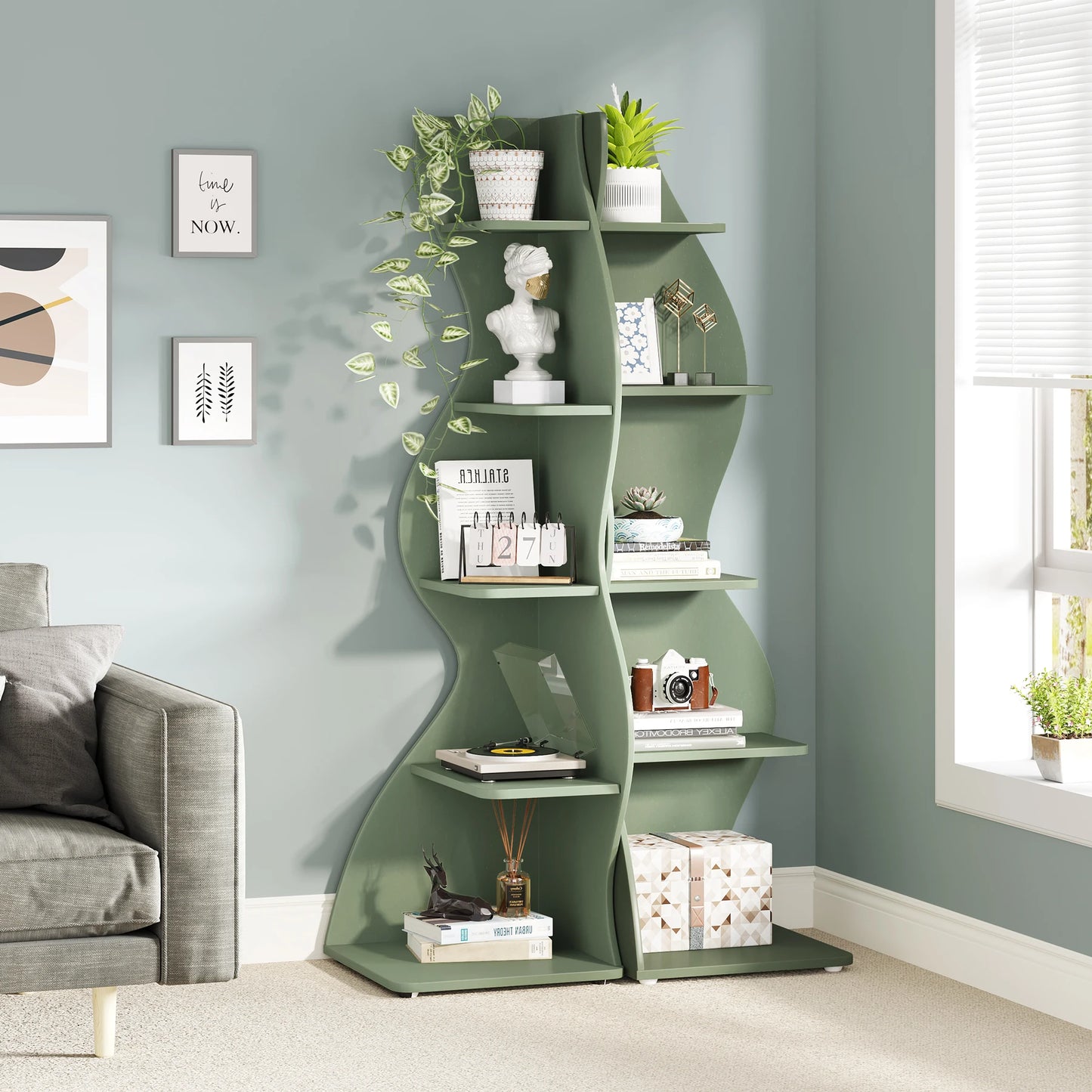 Tribesigns Corner Shelf, Modern 5-Tier