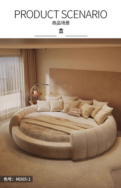 Italian Luxury Adult Double Bed Platform Princess