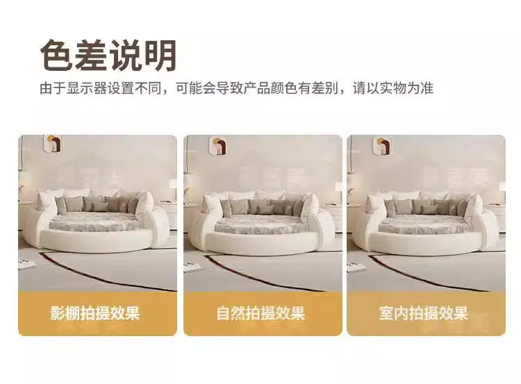 Italian Luxury Adult Double Bed Platform Princess