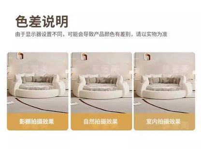 Italian Luxury Adult Double Bed Platform Princess