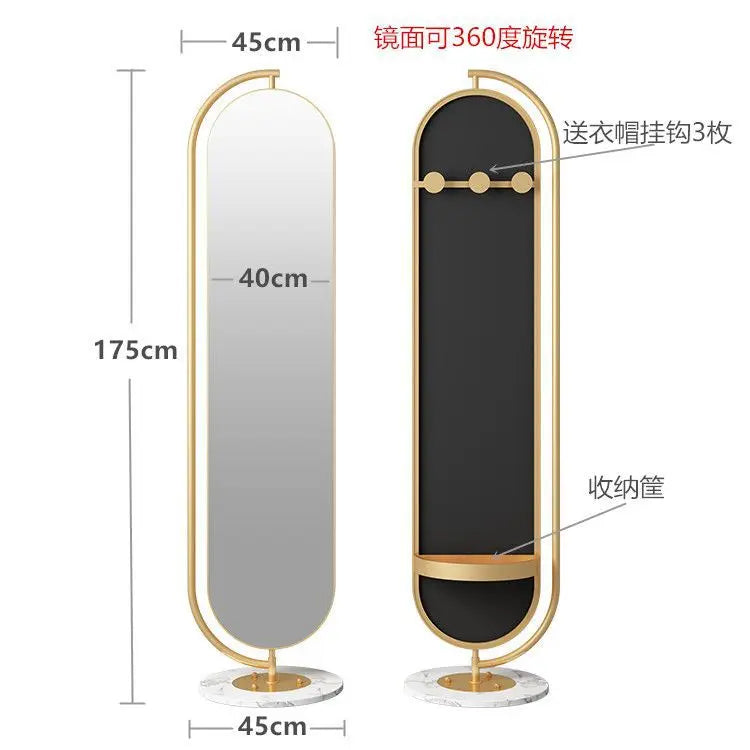 LED mirror full-body rotating full-length