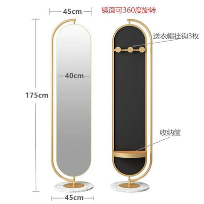 LED mirror full-body rotating full-length