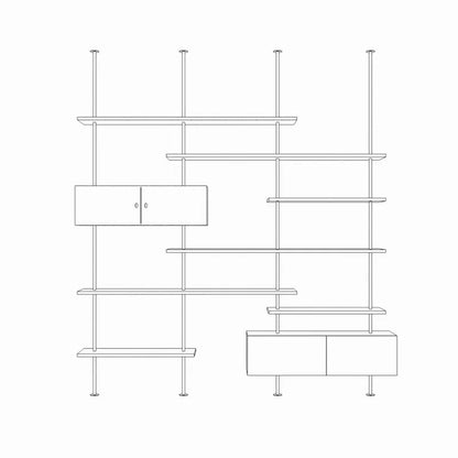 Italian Minimalist Bookshelf Modern