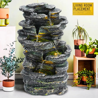 6-Layer Rock Water Fountain