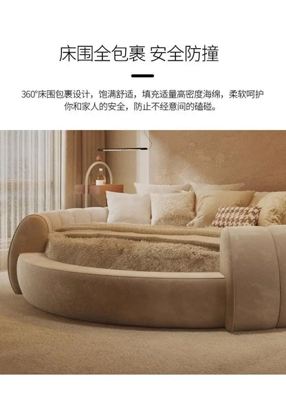 Italian Luxury Adult Double Bed Platform Princess