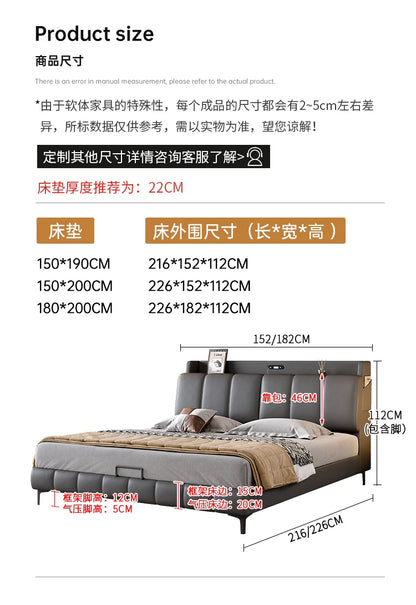 Italian Gray Luxury Bed Frames Comforter