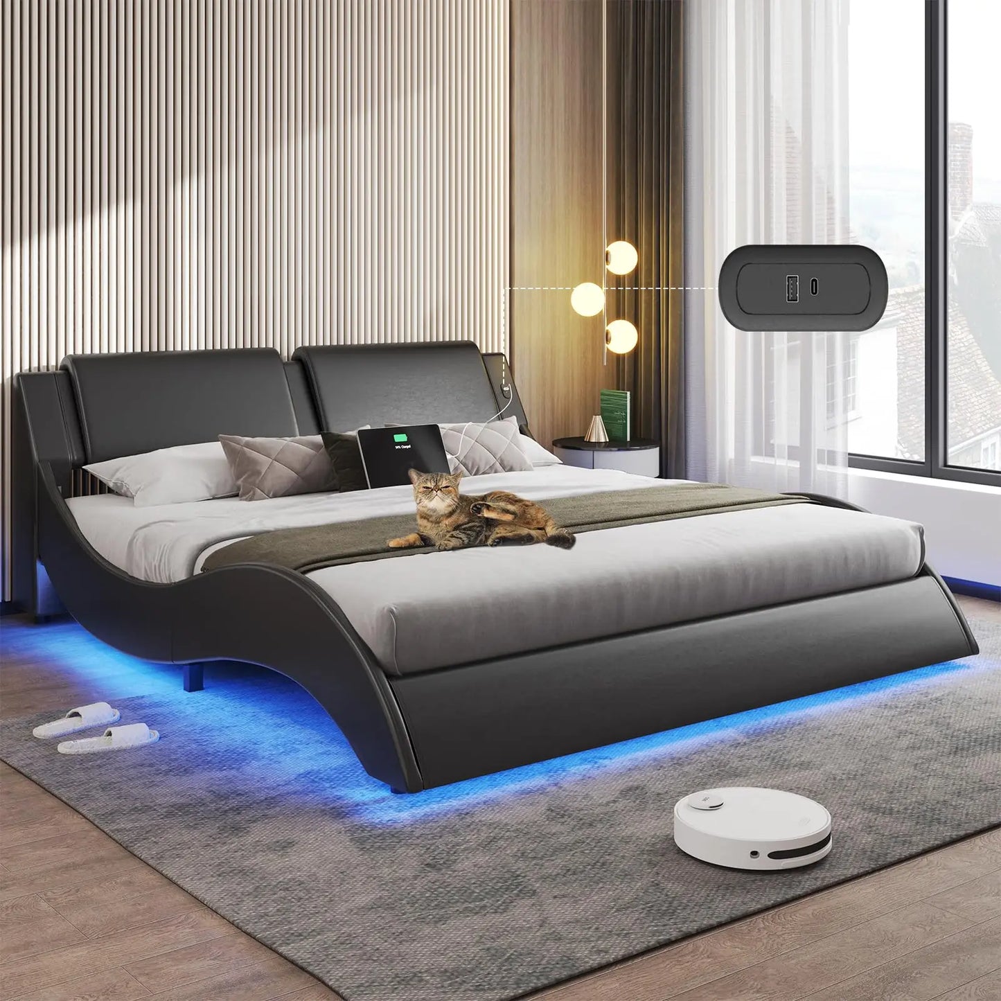 Modern Upholstered Platform Bed